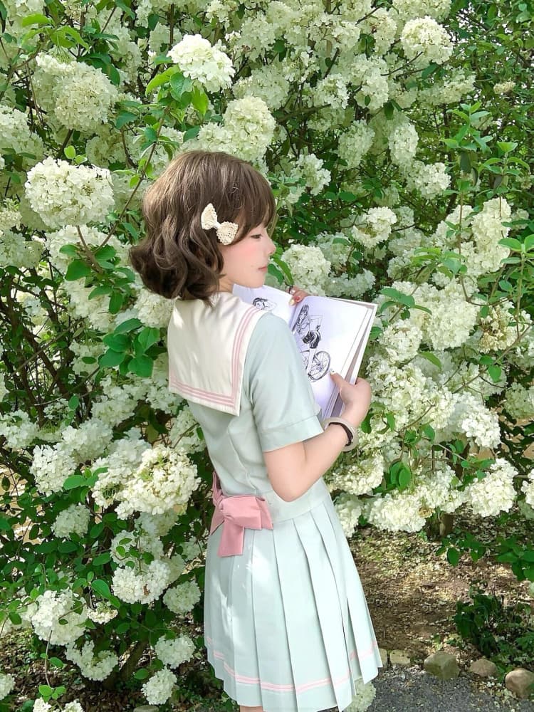 セーラー服 清楚リボン セーラー半袖ブラウス