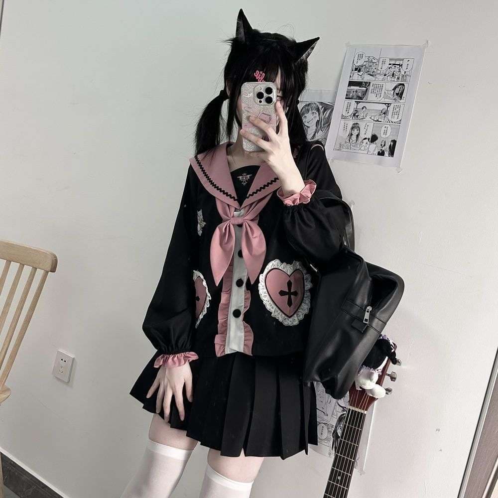 セーラー服 猫耳ゴシックロリータ ワンピース