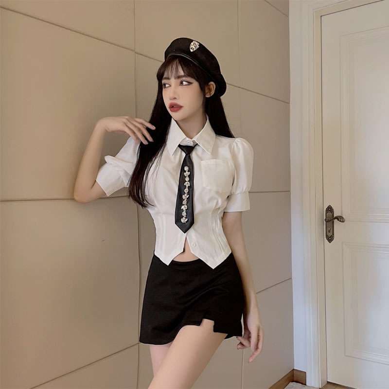 セーラー服 セクシー制服風コスプレ 警官帽付き