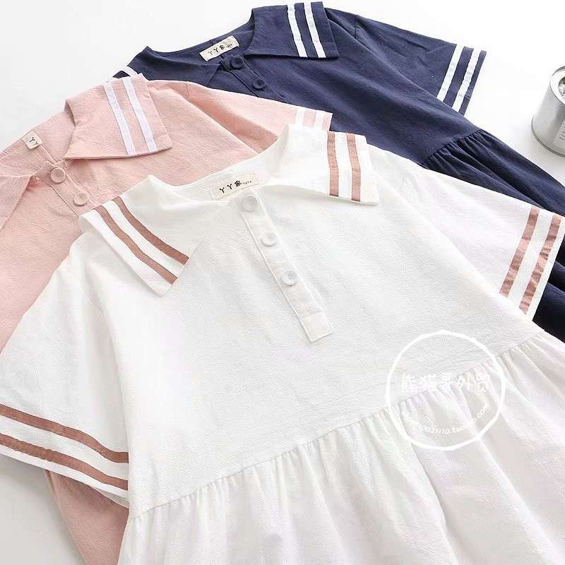セーラー服 セーラーカラー ゆったりワンピース