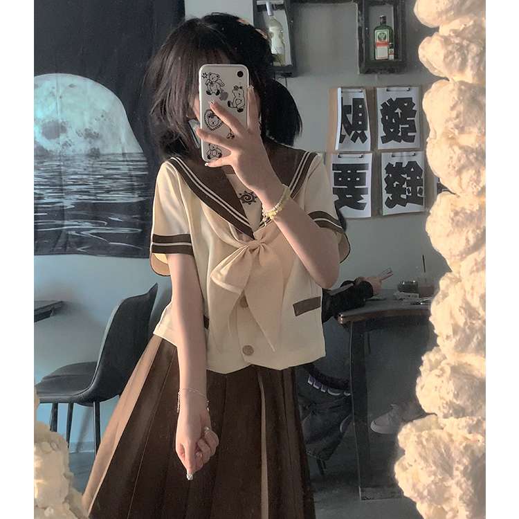 セーラー服 レトロ風デザイン学生 上下セット