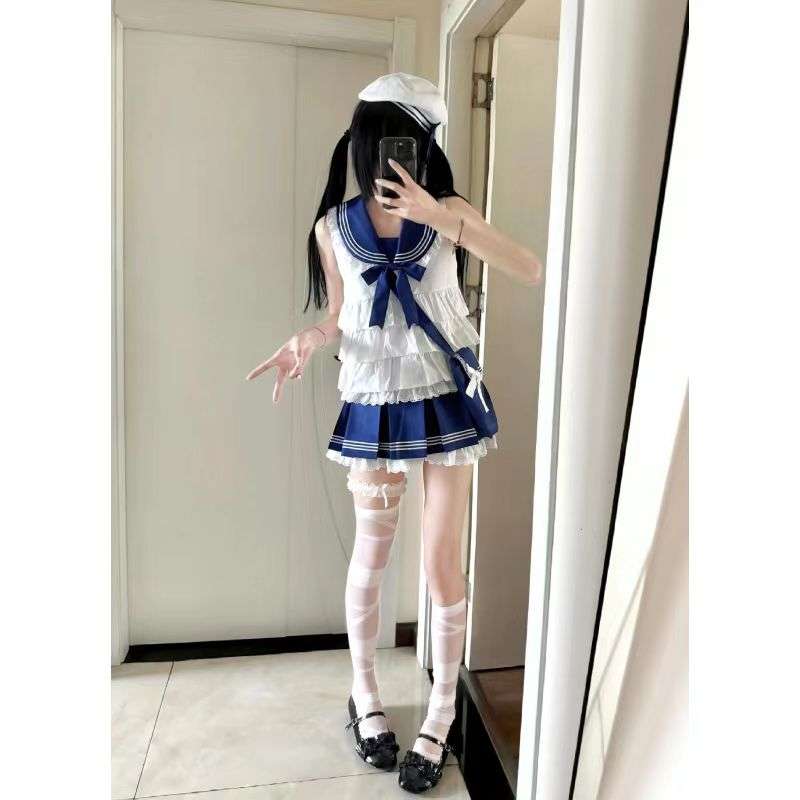 セーラー服 ロリ風 コスプレ衣装セット