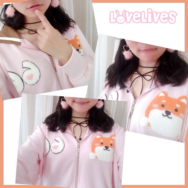 セーラー服 キュートな動物刺繍入りジャケット