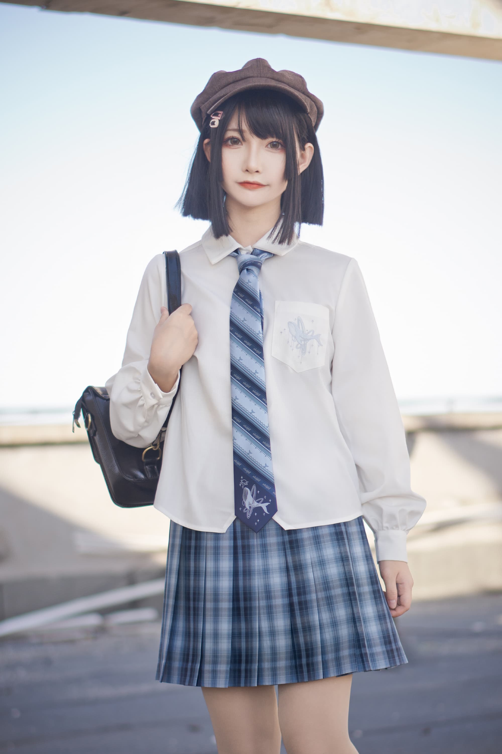 セーラー服 清楚系学園風セーラー襟長袖ブラウス
