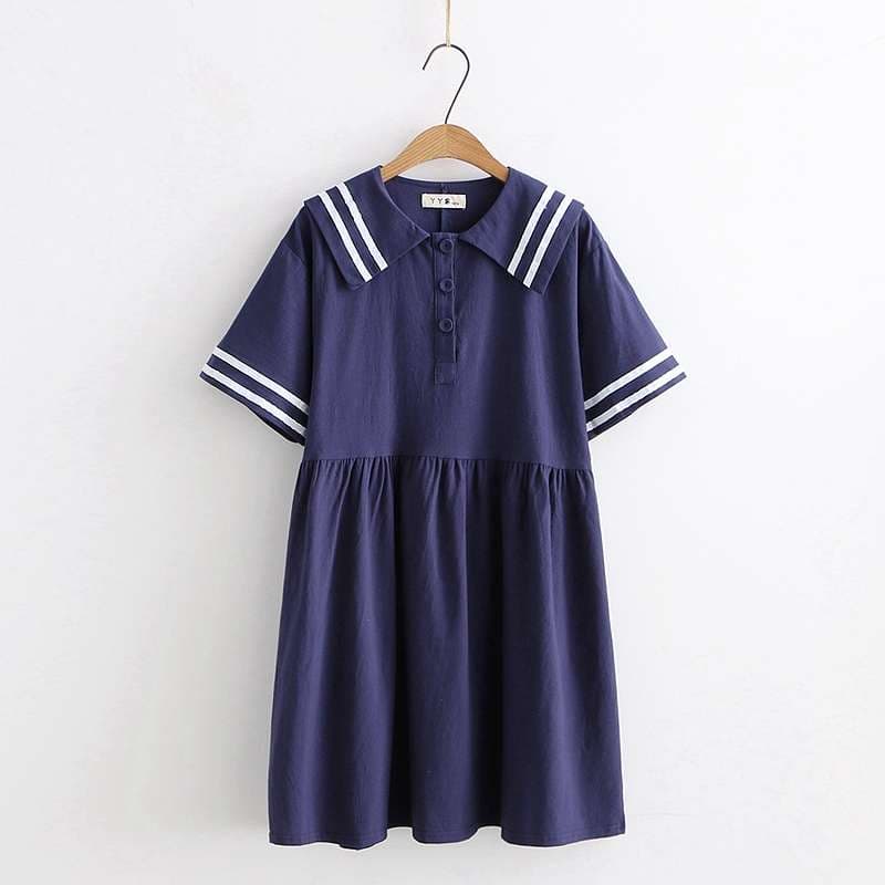 セーラー服 セーラーカラー ゆったりワンピース