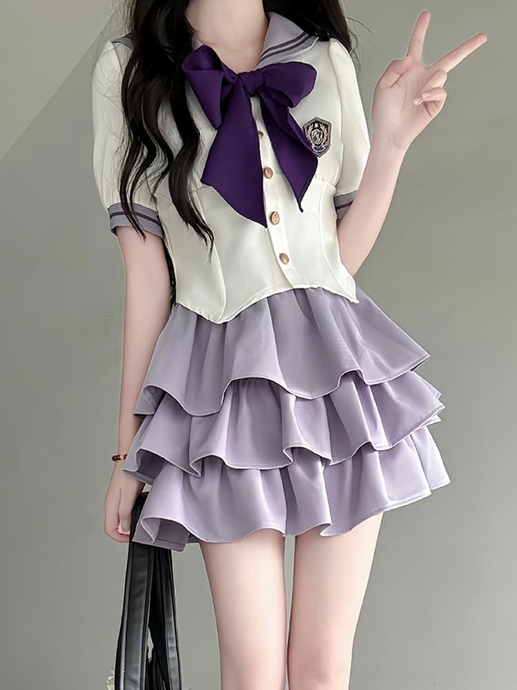 セーラー服 フリルティアード学園風制服