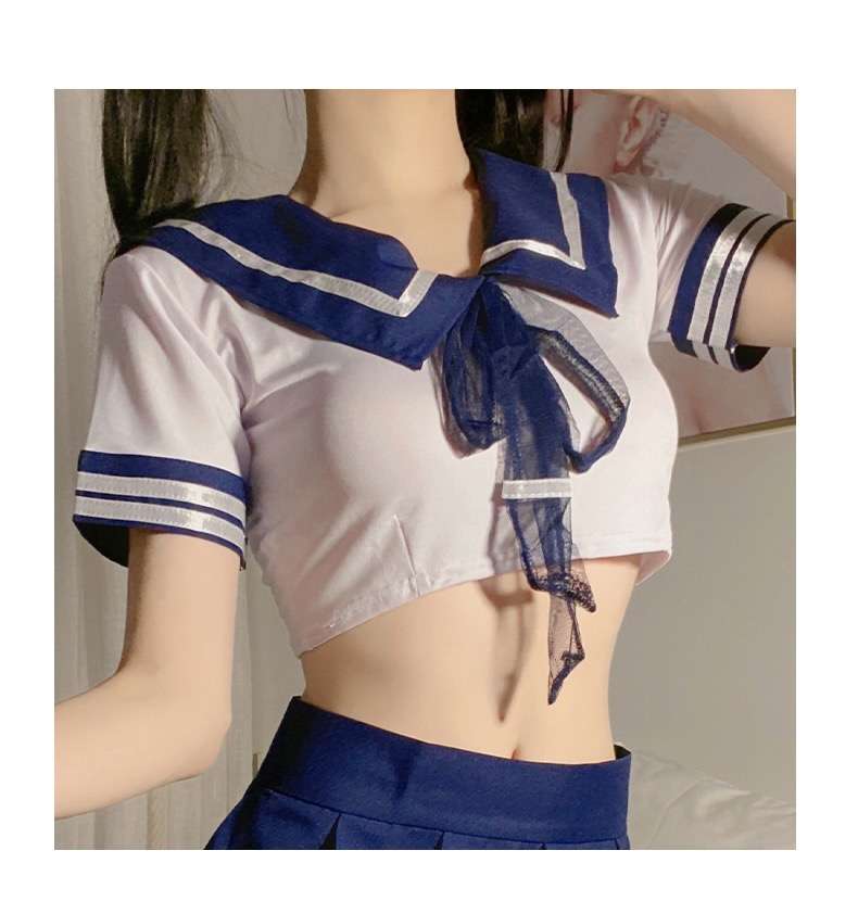 セーラー服 セーラー風制服 紺×白 ツーピースセット