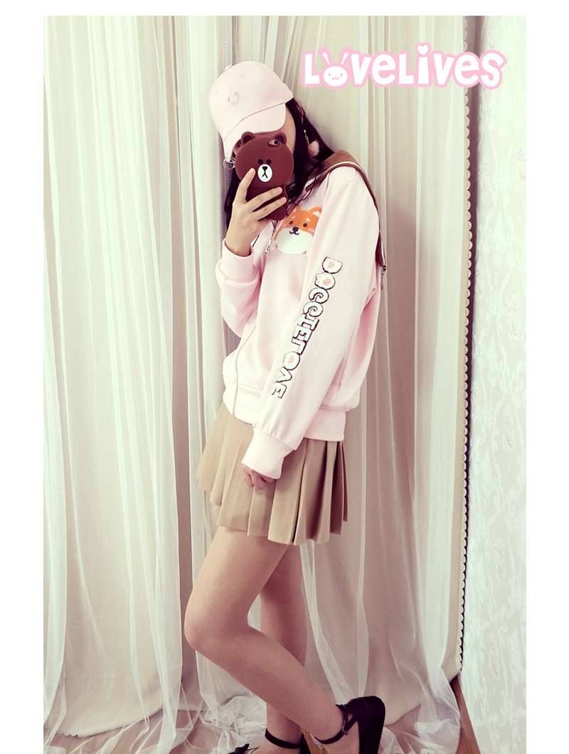 セーラー服 キュートな動物刺繍入りジャケット