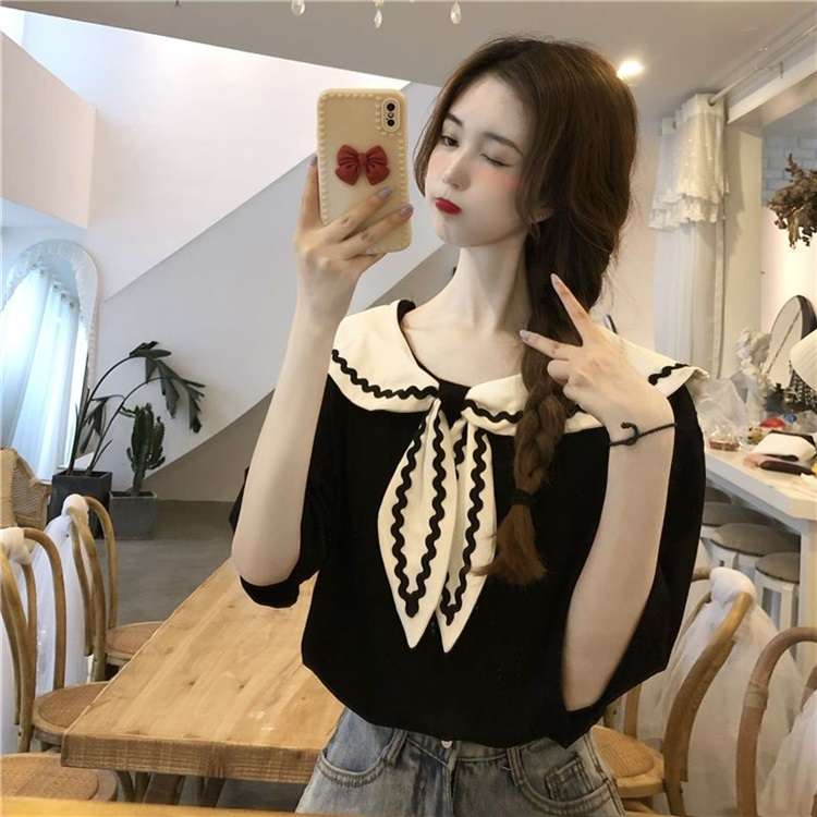 セーラー服 セーラーカラー リボンデザイン トップス