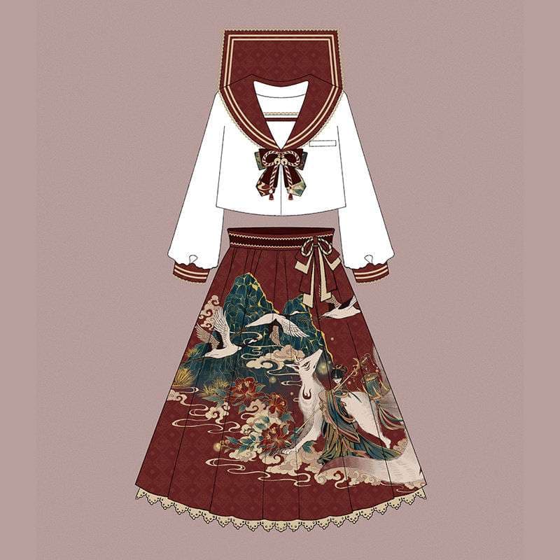 セーラー服 和風 風ロリータワンピース