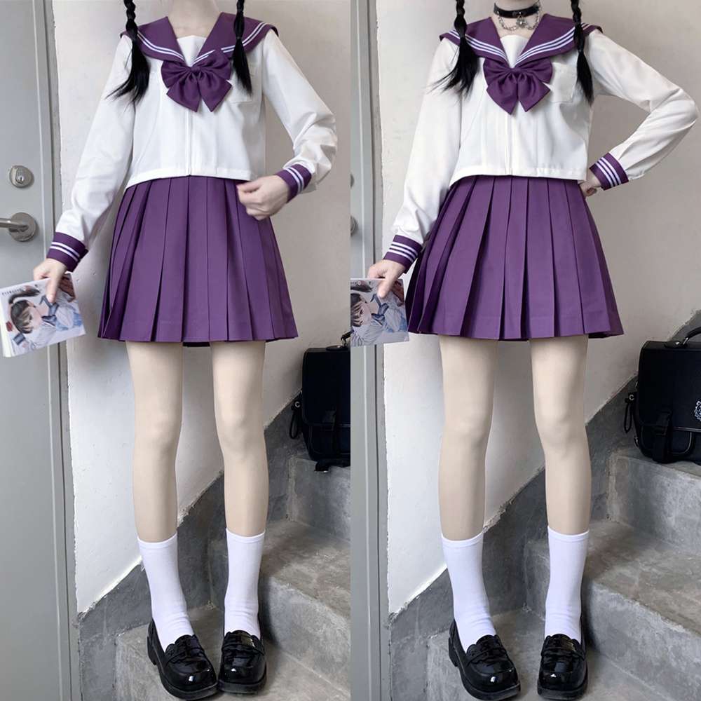 セーラー服 清楚系 プリーツスカートセット