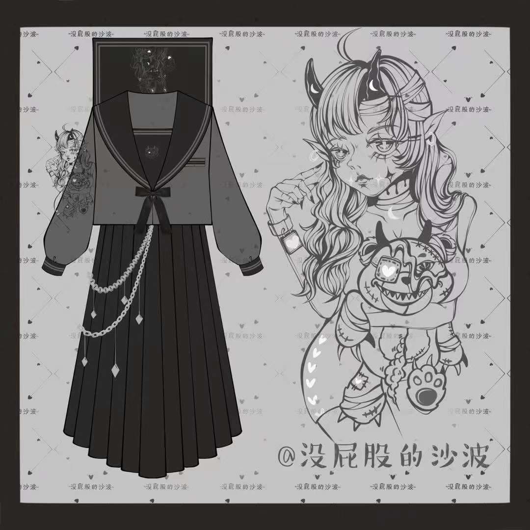 セーラー服 ゴシック風 セット
