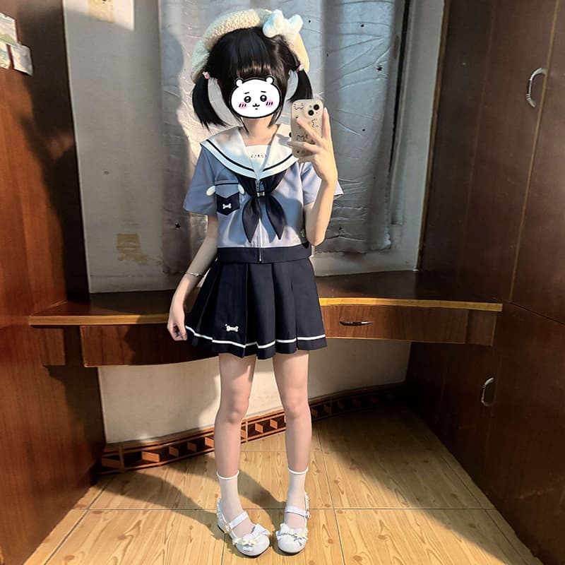 セーラー服 うさぎさん刺繍入り制服スタイル