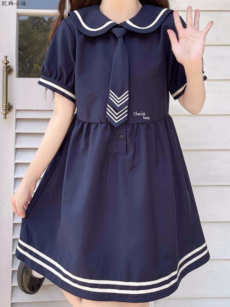 セーラー服 ネイビーセーラーカラー ワンピース