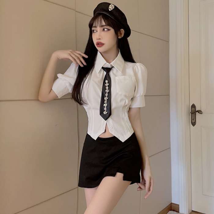 セーラー服 セクシー制服風コスプレ 警官帽付き
