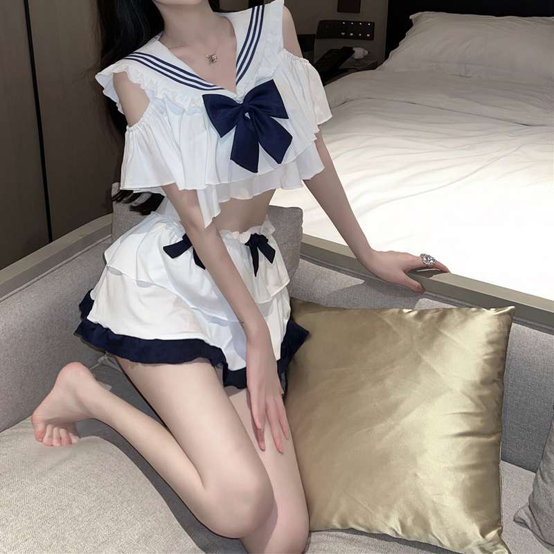 セーラー服 フリルセーラー風半袖ブラウス