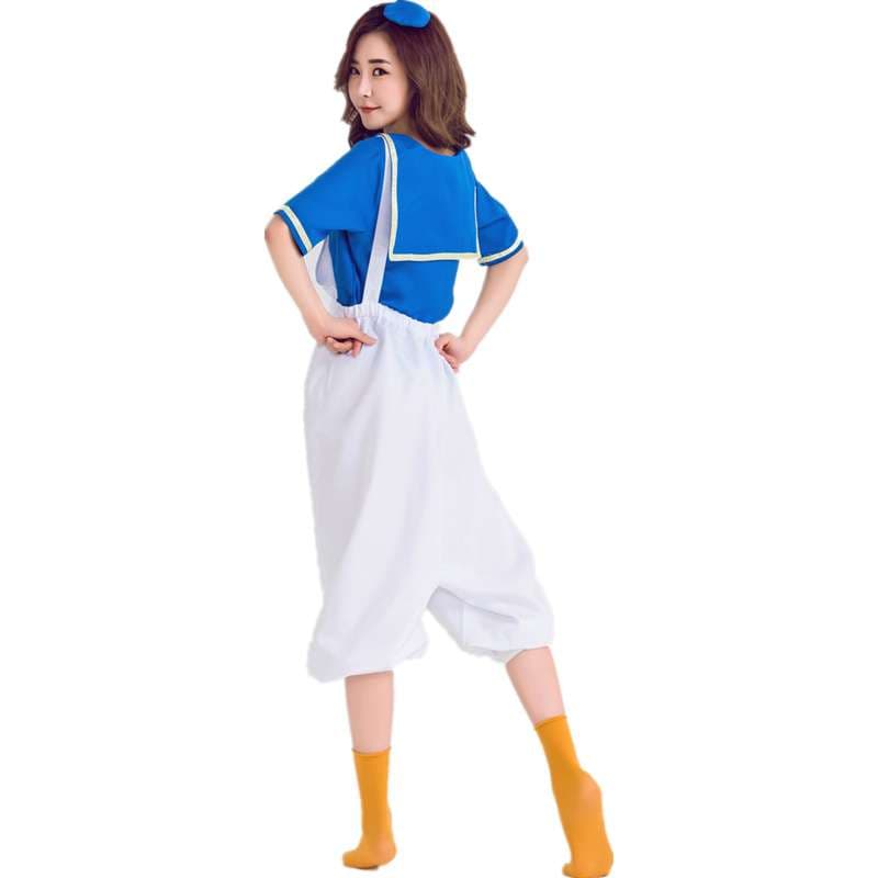 セーラー服 ディズニー風セーラーカラー オーバーオール風ワンピース