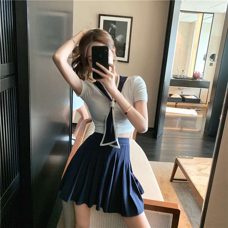 セーラー服 清楚系セーラー風ミニスカートセット