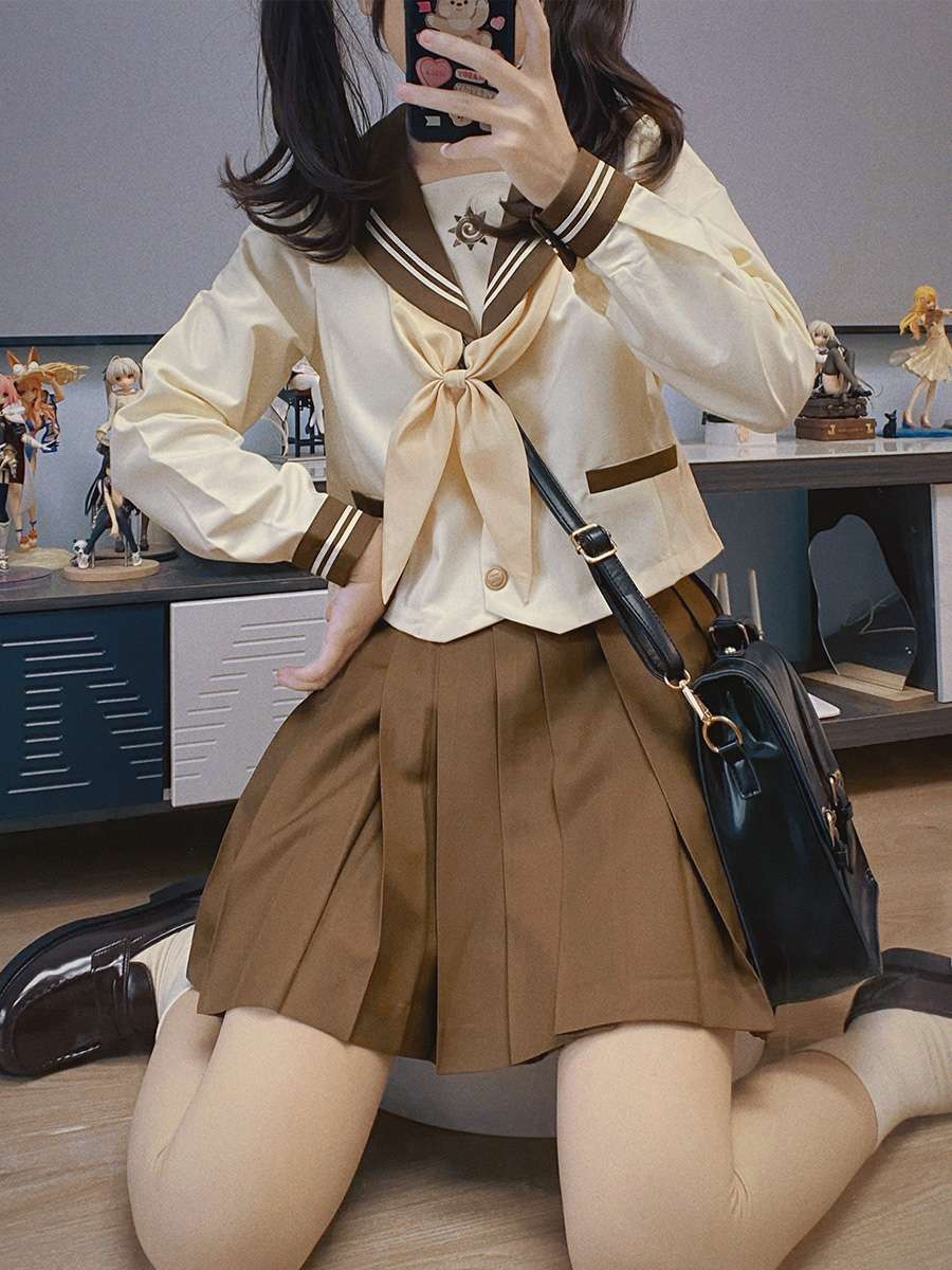 セーラー服 レトロ風デザイン学生 上下セット