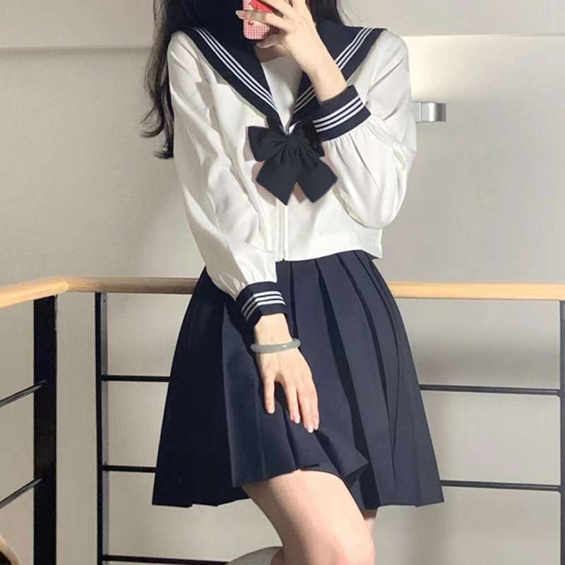 セーラー服 JK風 コスプレ衣装 夏冬2WAY