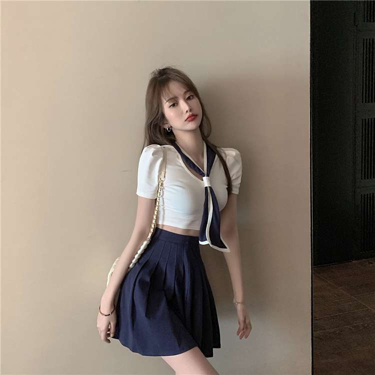 セーラー服 清楚系セーラー風ミニスカートセット