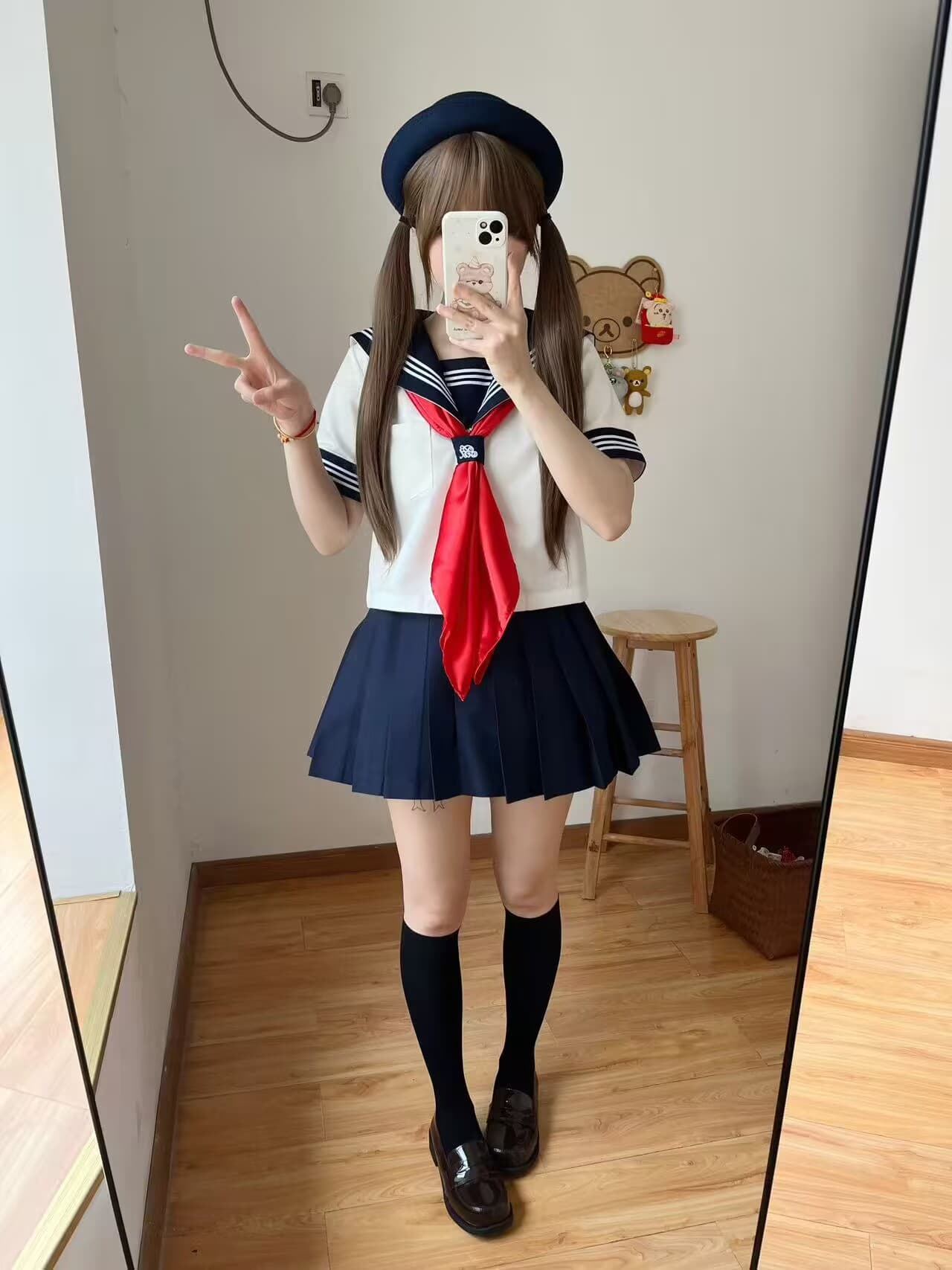 セーラー服 ベレー帽付き正統派