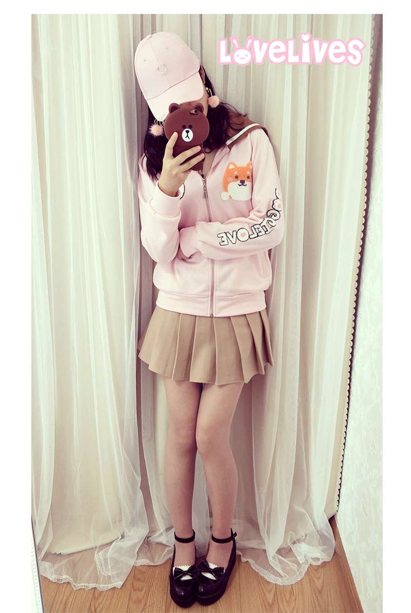 セーラー服 キュートな動物刺繍入りジャケット