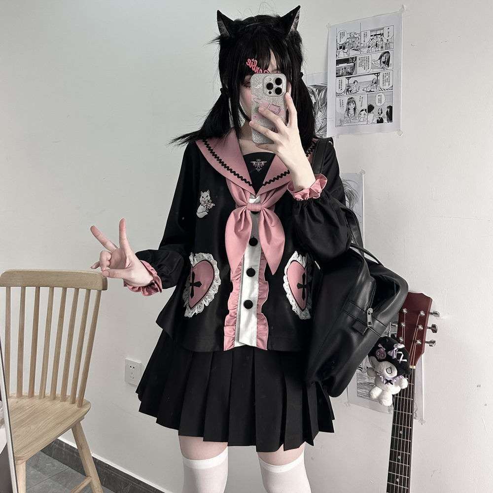 セーラー服 猫耳ゴシックロリータ ワンピース