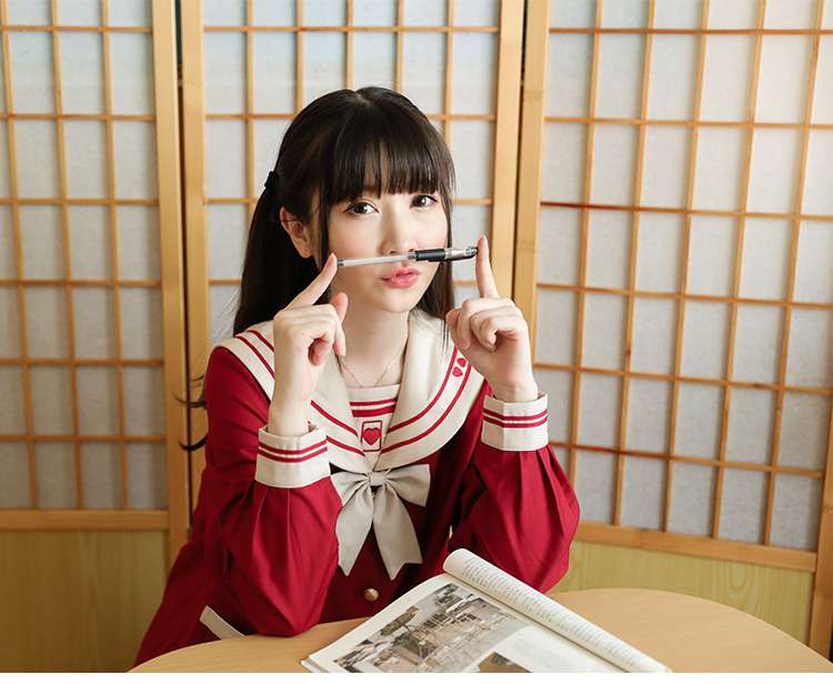 セーラー服 清楚可憐な制服風セーラーワンピース