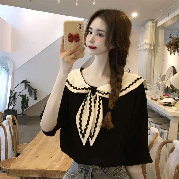 セーラー服 セーラーカラー リボンデザイン トップス