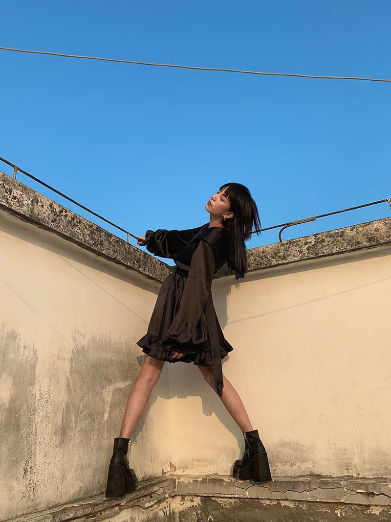 セーラー服 ゴシックロリータ風 フリルセーラーワンピース