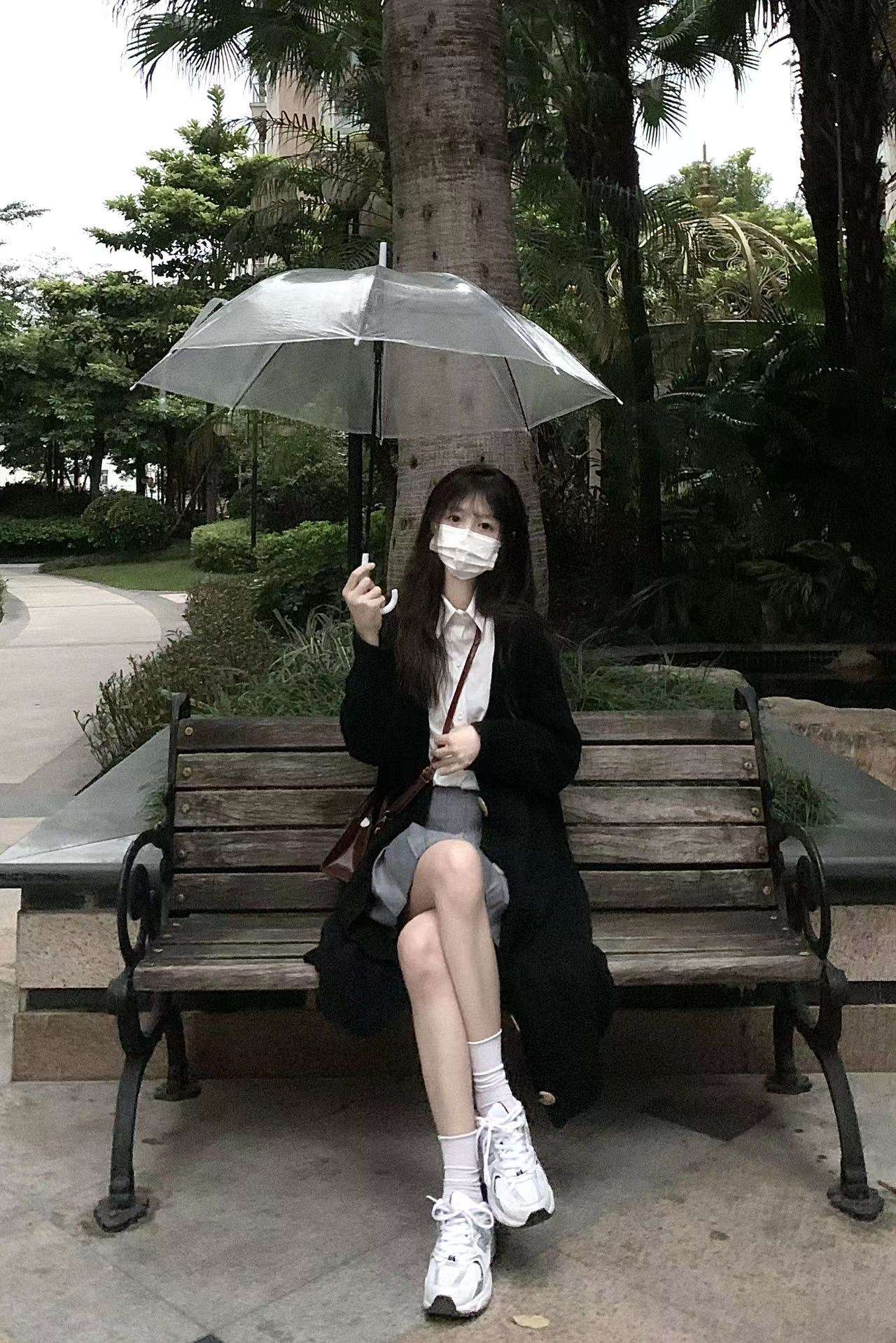 セーラー服 ミドル丈膝上ニットカーディガン