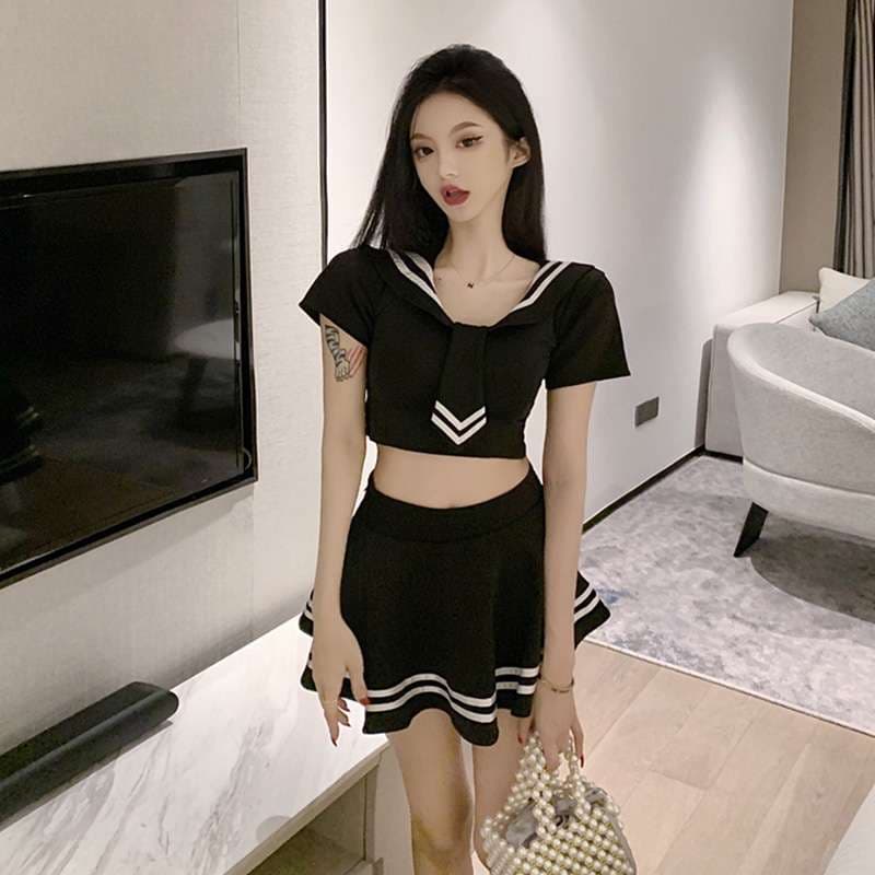 セーラー服 セーラー風デザインツーピース水着