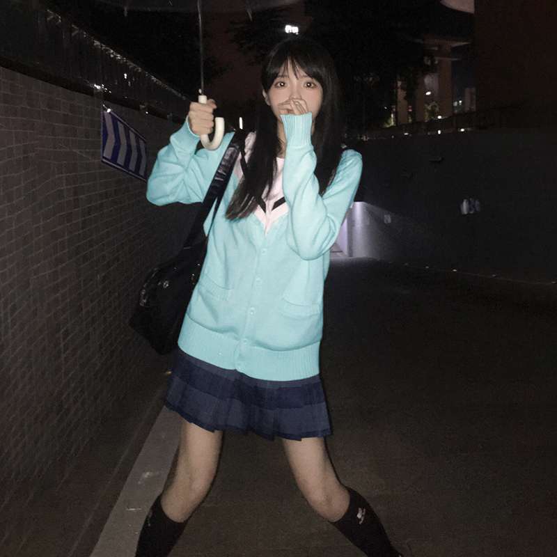セーラー服 学生風カーディガン付き セット