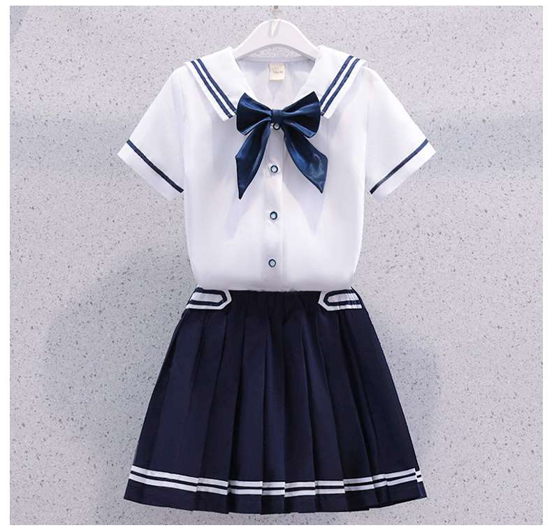 セーラー服 清楚な白紺 上下セット