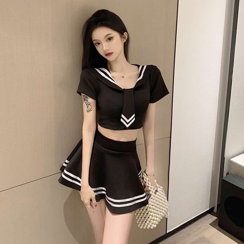 セーラー服 セーラー風デザインツーピース水着