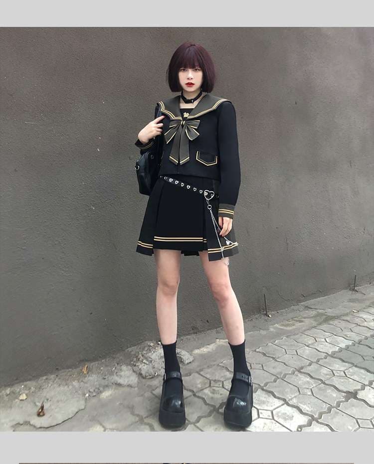 セーラー服 ゴシックセーラー風学生服セット