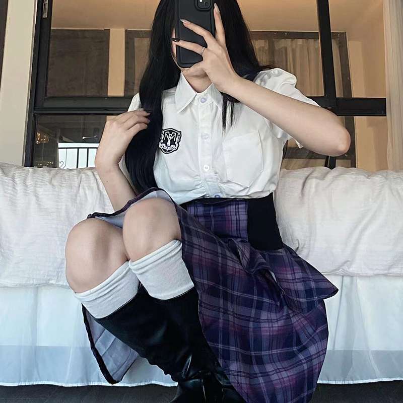 セーラー服 学生風フリルスカート制服セット