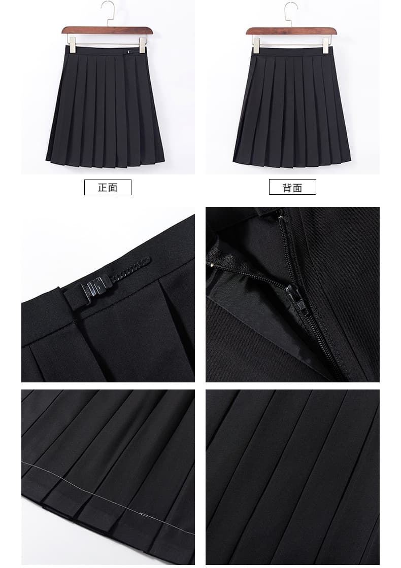セーラー服 黒色 長袖 学生服 制服風 上下セット