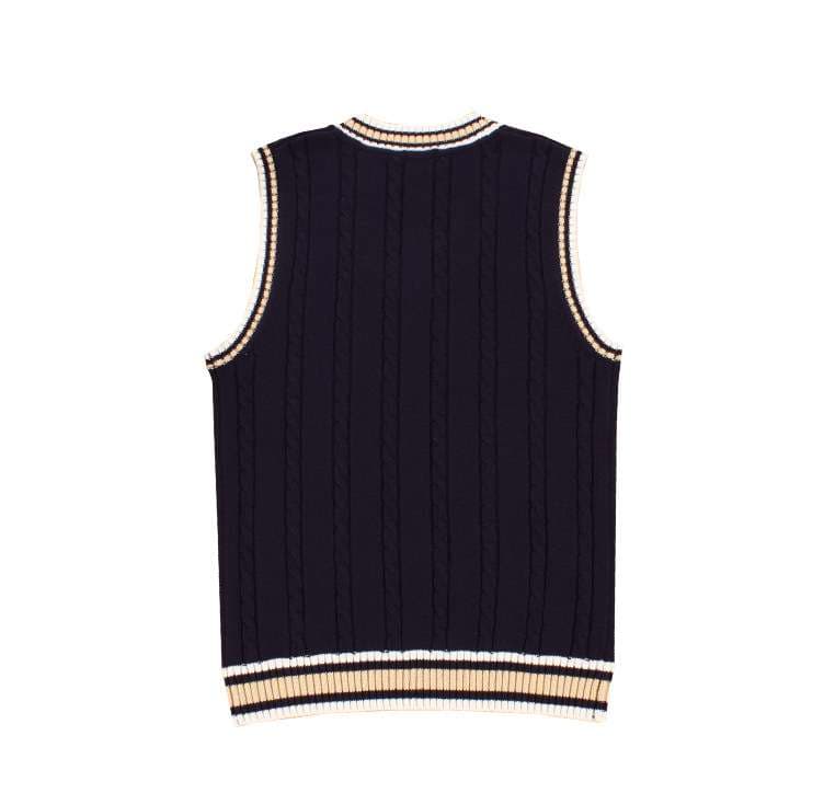 セーラー服 学園風Vネック ニットベスト