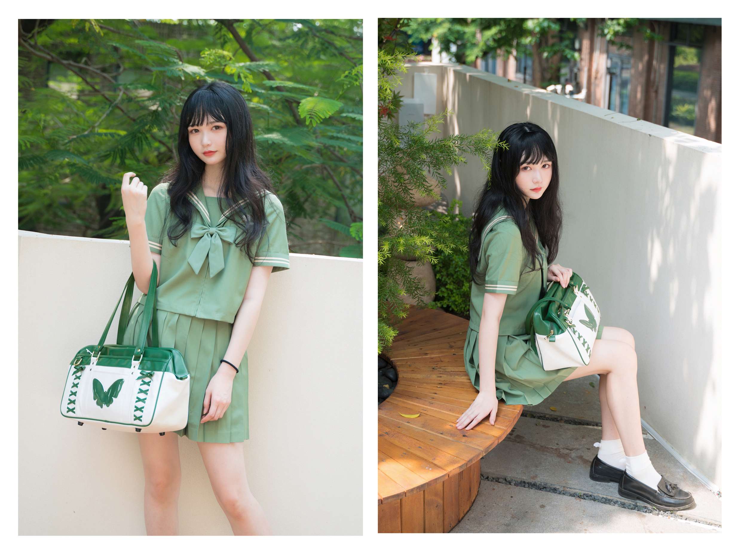 セーラー服 清涼感溢れる学園風セーラーワンピース