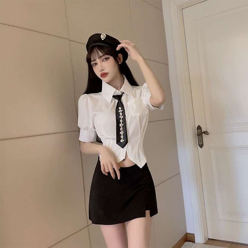 セーラー服 セクシー制服風コスプレ 警官帽付き